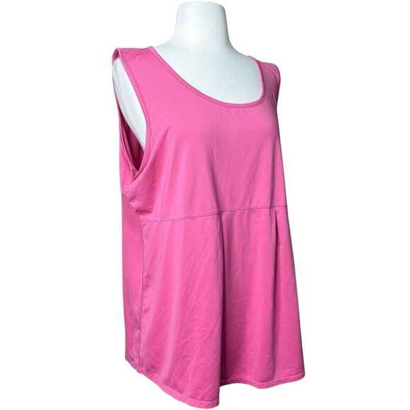 Lands' End Sport Tank Solid Pink Womens Size 1X - Picture 4 of 6